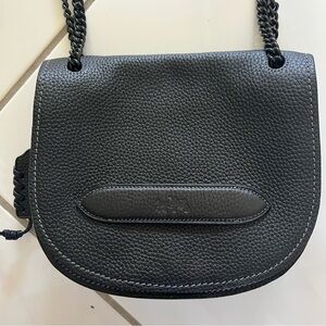 Coach Black Pebbled Leather Shoulder Bag